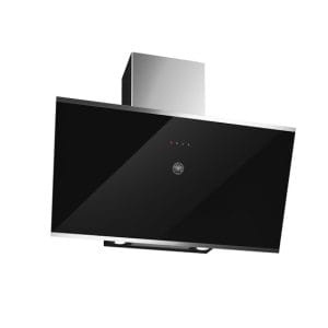 Modern Series 90cm Vertical Wall hood Black Glass
