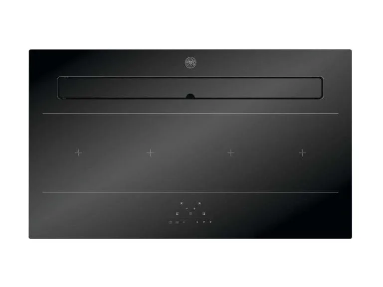 90cm induction hob with 4 Zones & integrated rear extractor
