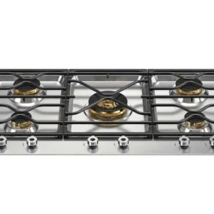 Segmented 90cm Gas Hob 5 burners central wok burner