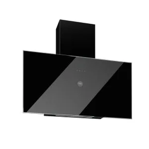 Pro Series Wall Angled Hood 90cm Black & SS